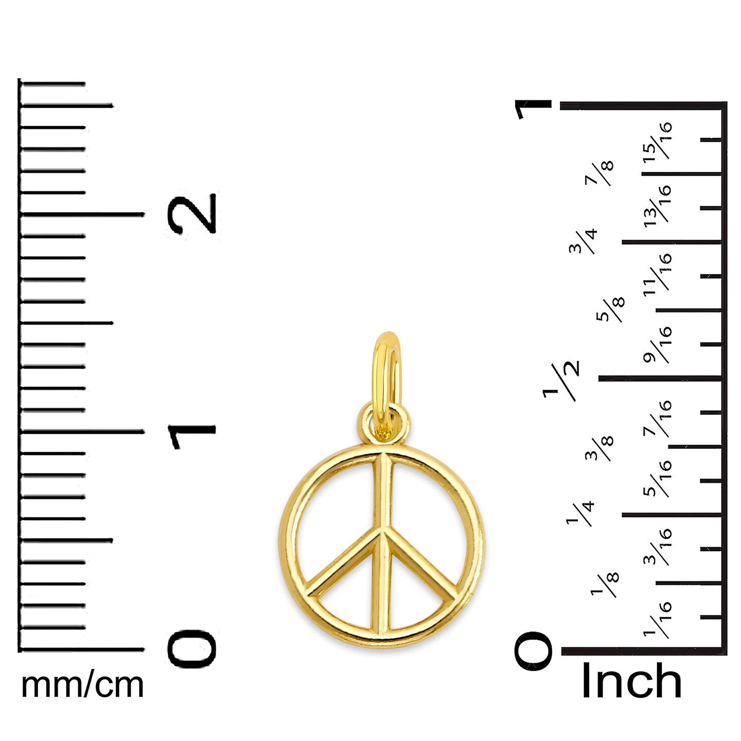 Solid 10k or 14k Gold Peace Symbol Charm with Jump Ring for Necklace or  Bracelet MakerPlace by Michaels