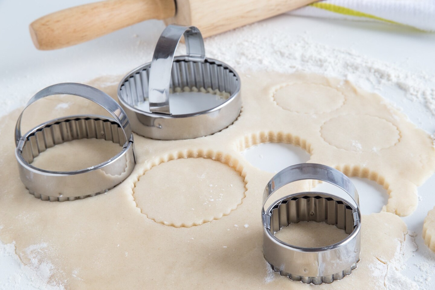 Silver Crinkled Cutters Set of 3