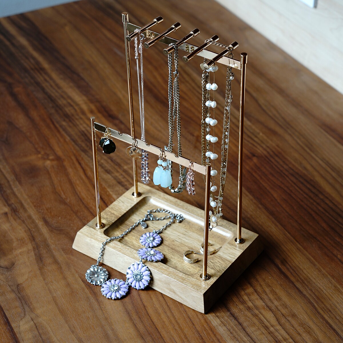 Chandler 2-Tier Jewelry Stand, Gold