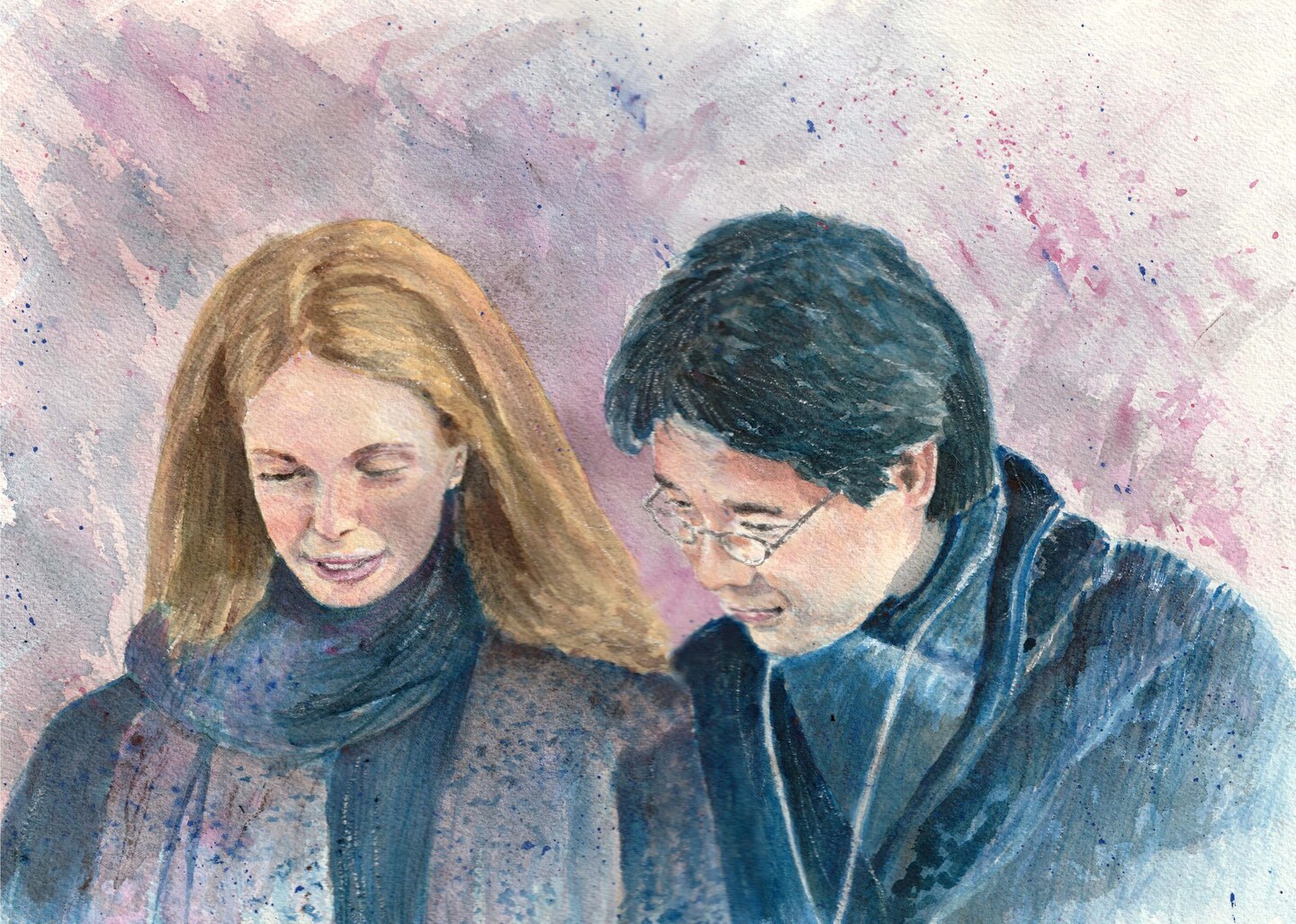 Handmade Custom Watercolor hotsell Portraits