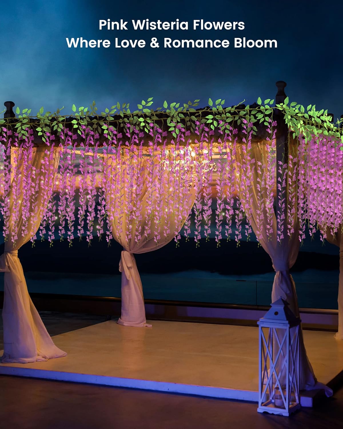 40 Branches of Wisteria Hanging Flowers for Stunning Party Decor