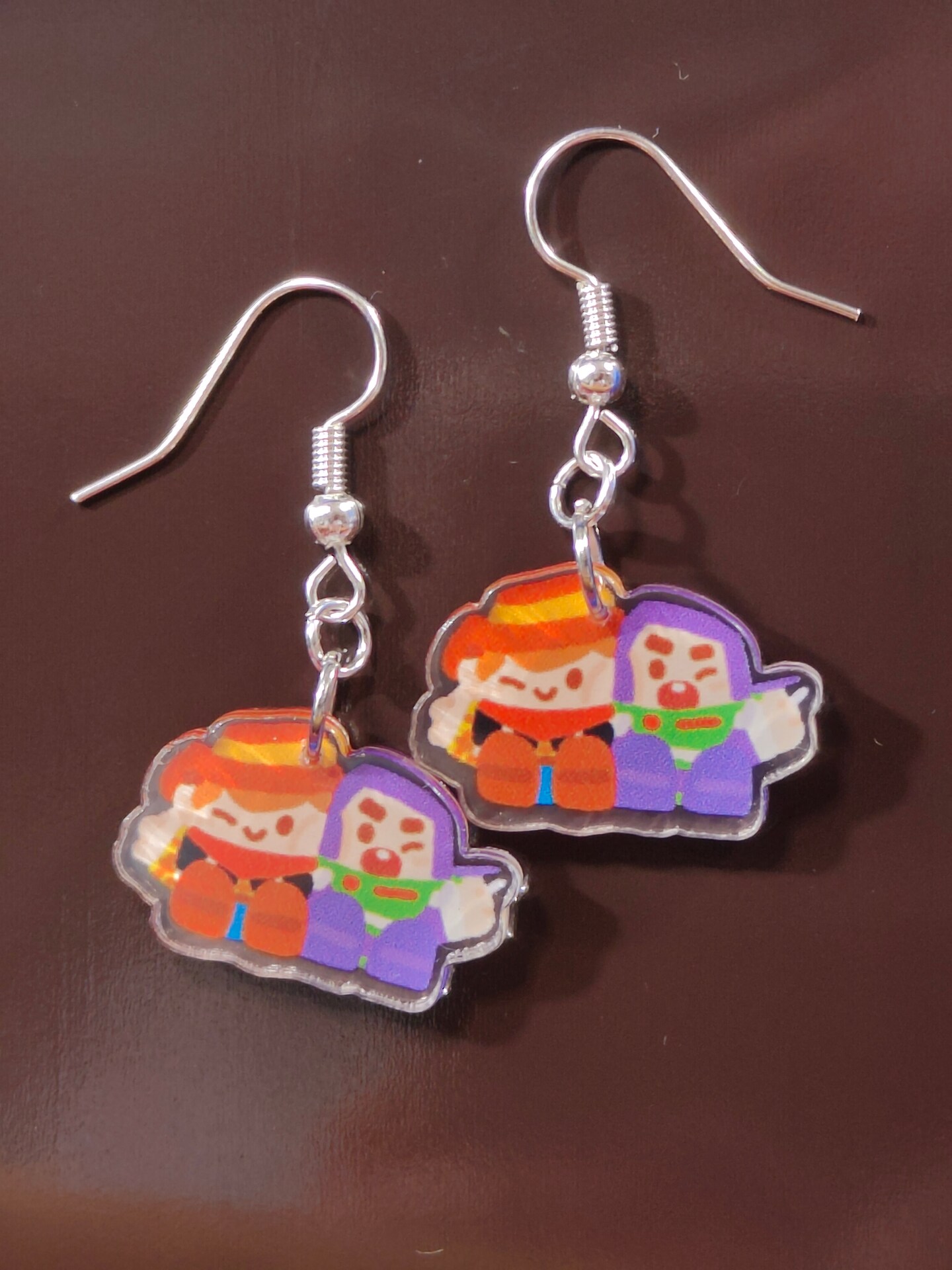 Toy Story Buzz Lightyear and Woody Resin Earrings MakerPlace