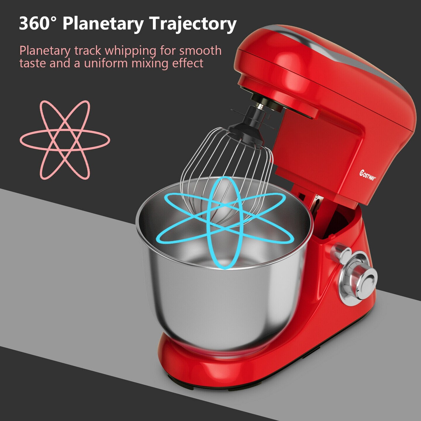 Stand Kitchen Food Mixer 6 Speed with Dough Hook Beater