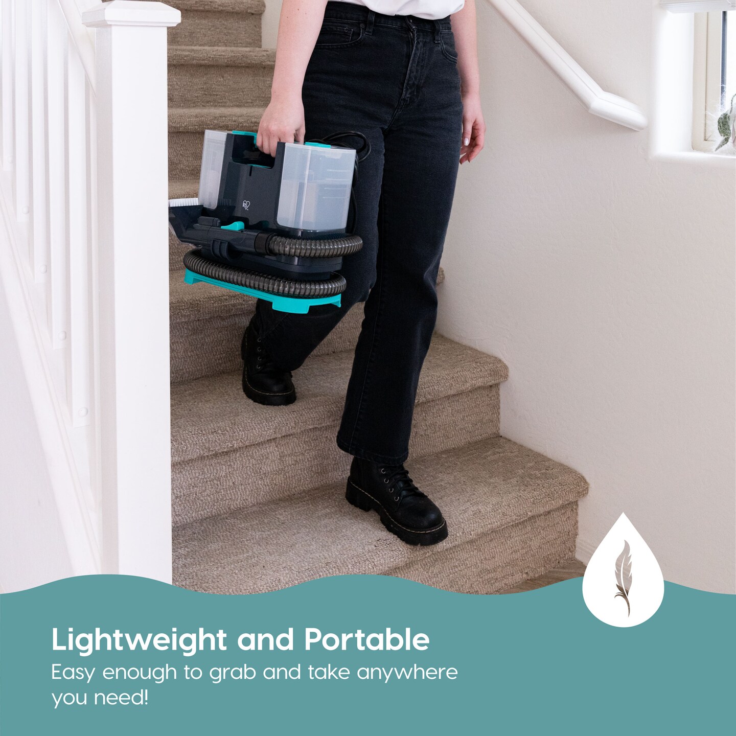 IRIS USA Portable Carpet Spot Cleaner Machine, Lightweight