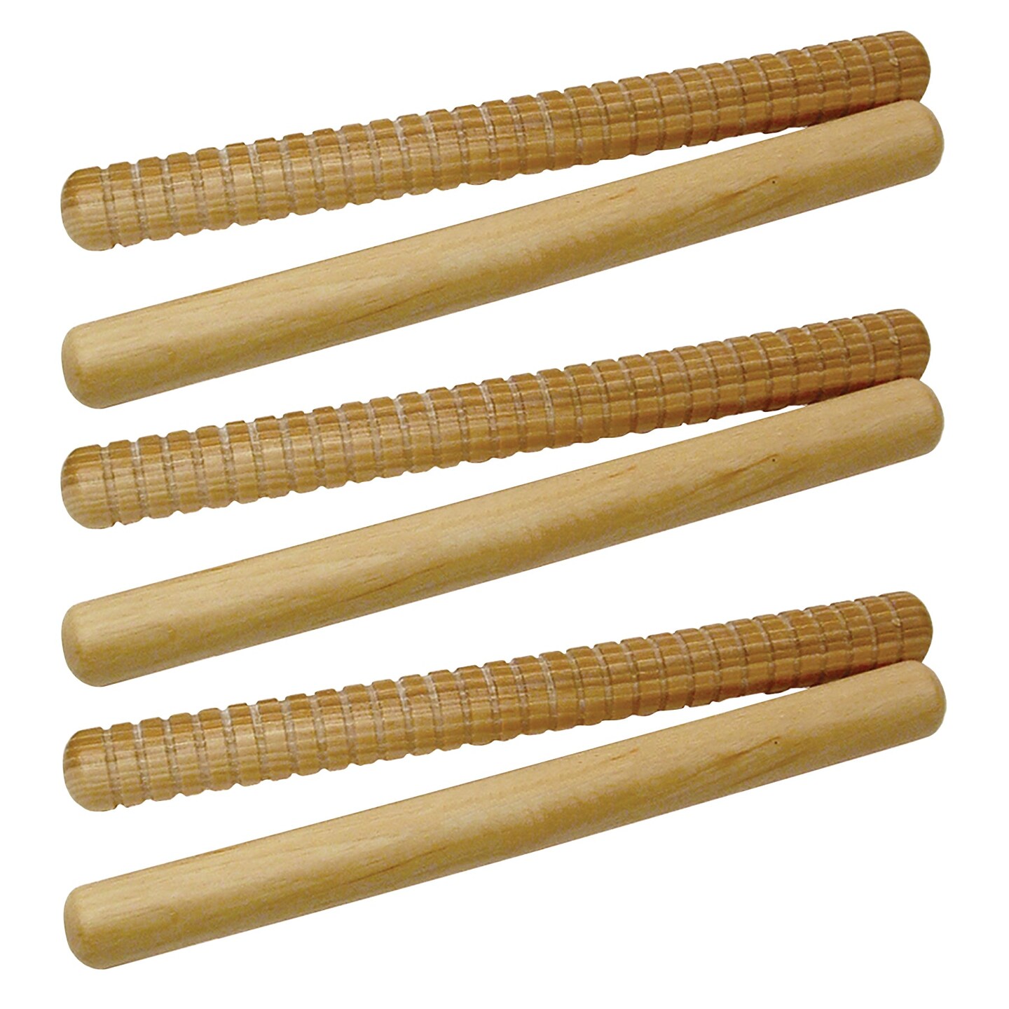 Hickory Rhythm Sticks - 8&#x22;, 2 Per Pack, 3 Packs