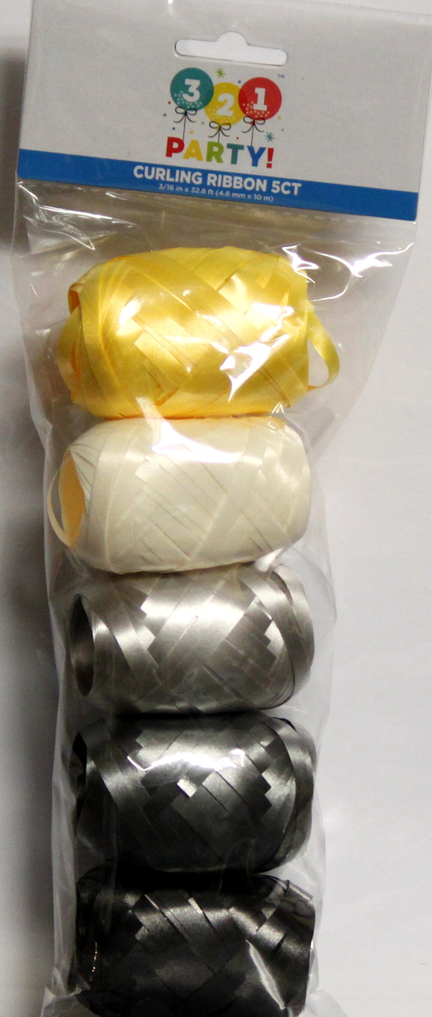 321 Party Curling Ribbon 5 Count