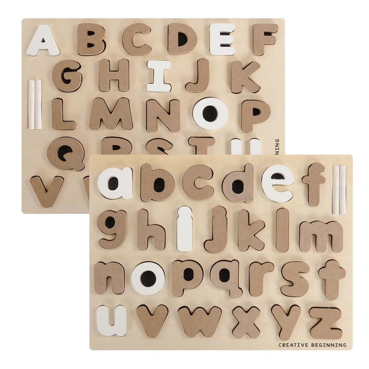Creative Beginning Chalkboard-Based Uppercase &#x26; Lowercase Alphabet Puzzles
