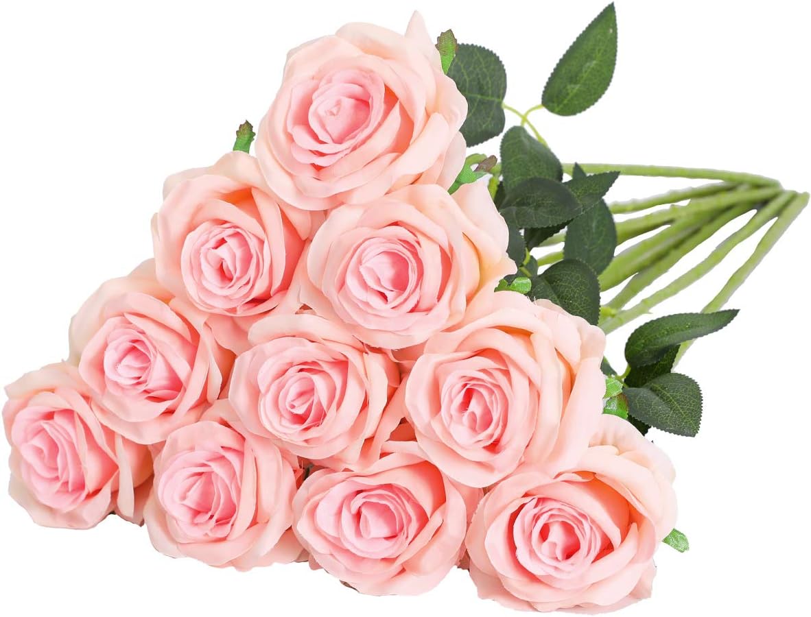 Artificial Silk Rose Flower Bouquet 10 pcs