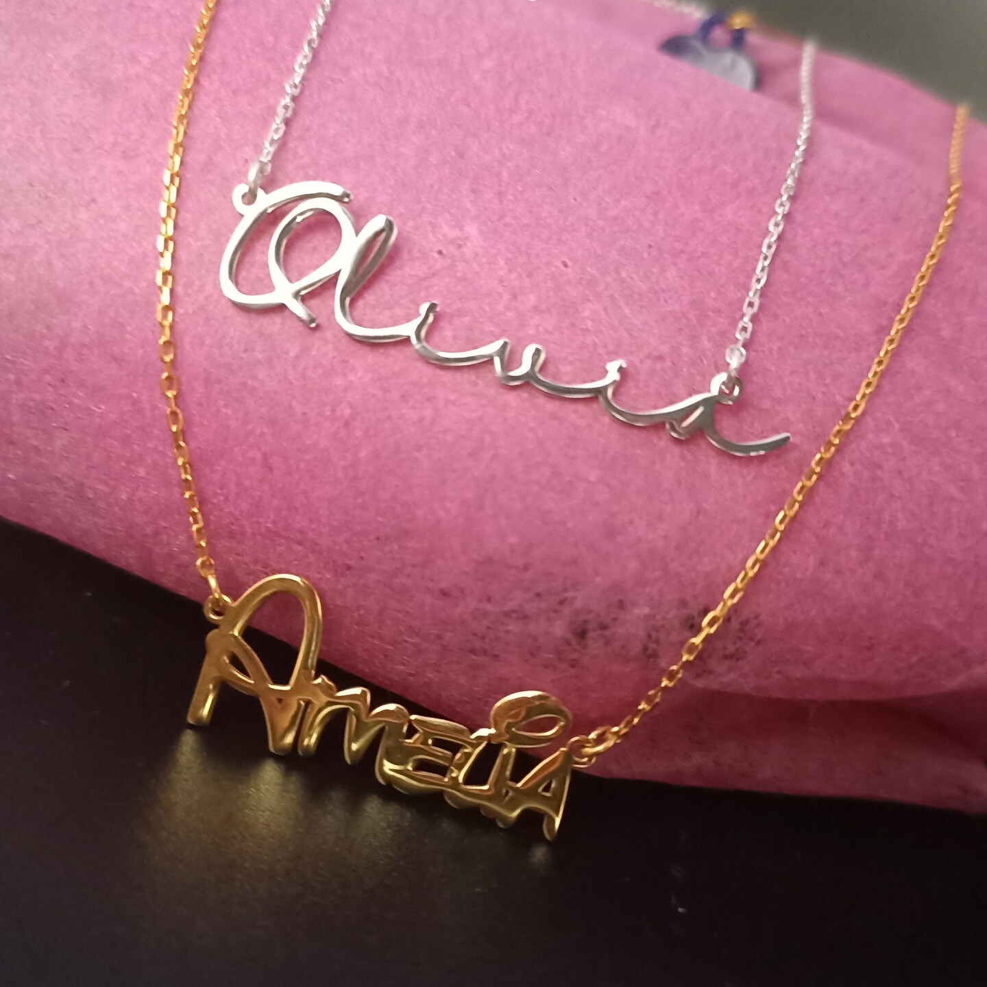 Personalized Minimalist Name Necklace, Custom Sterling Silver Name ...