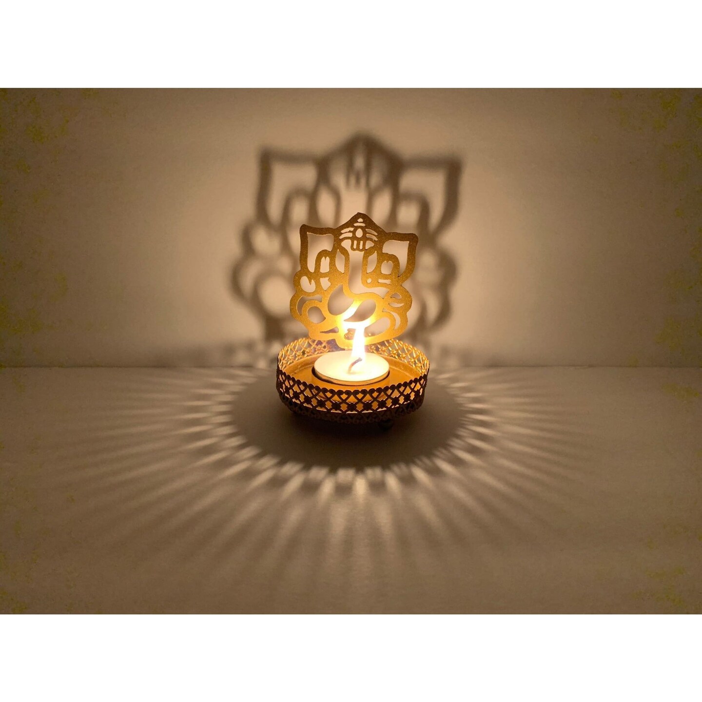 Shadow Ganesha Candle Holder , Housewarming Favor, Diwali Puja Favors ...