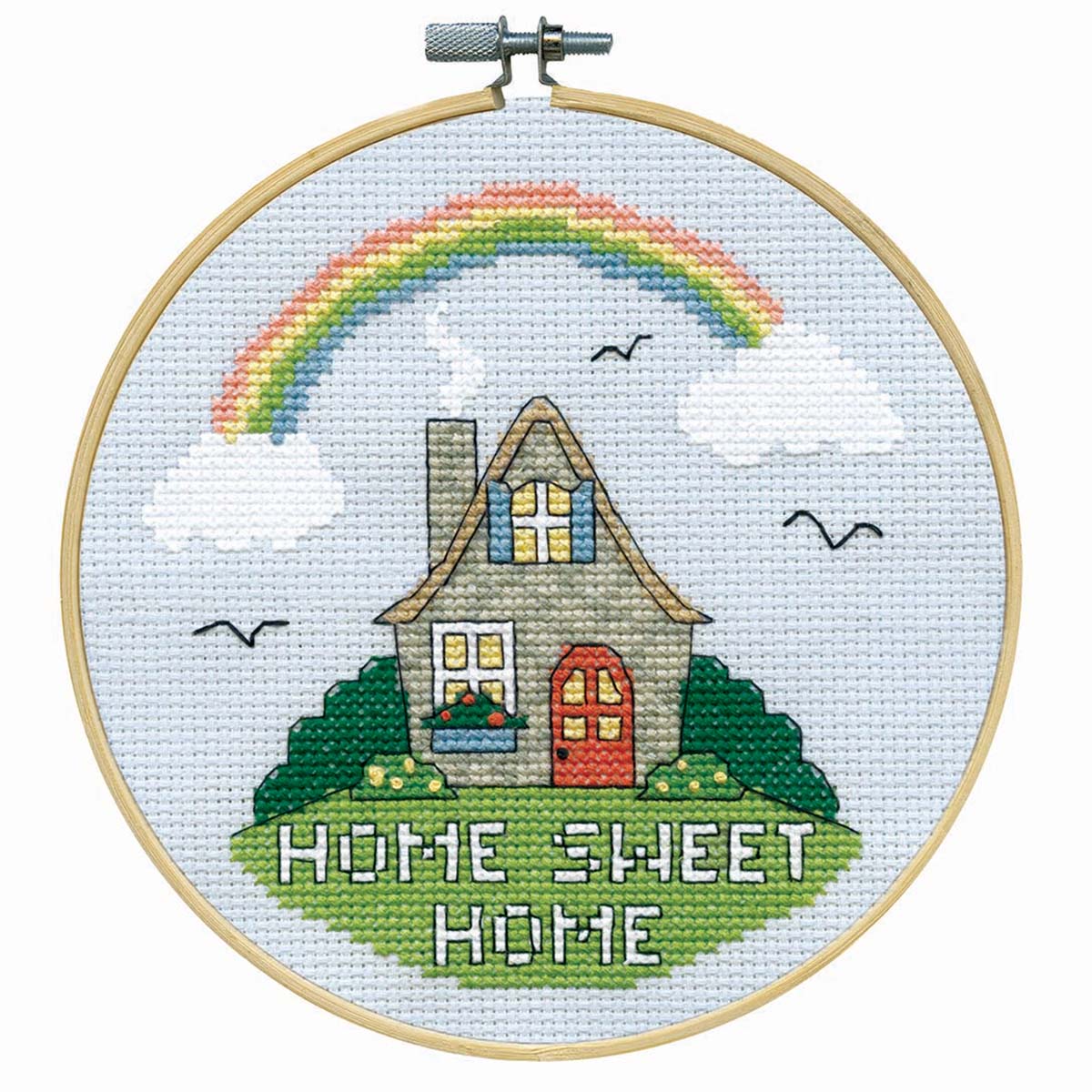 Design Works  Home Sweet Home Hoop Counted Cross-Stitch Kit