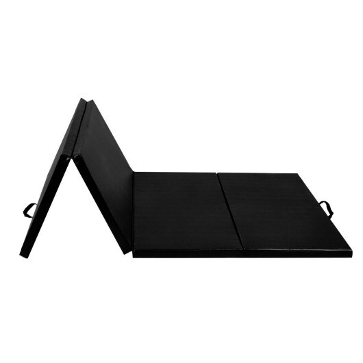 4-Panel Folding Gymnastics Mat with Carrying Handles for Home Gym