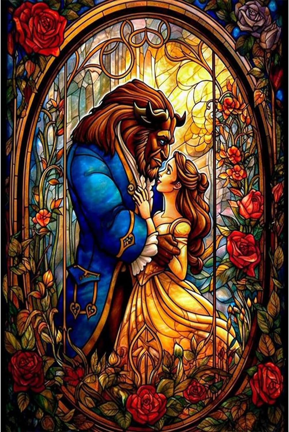 Attractive Beauty And The Beast Diamond Painting
