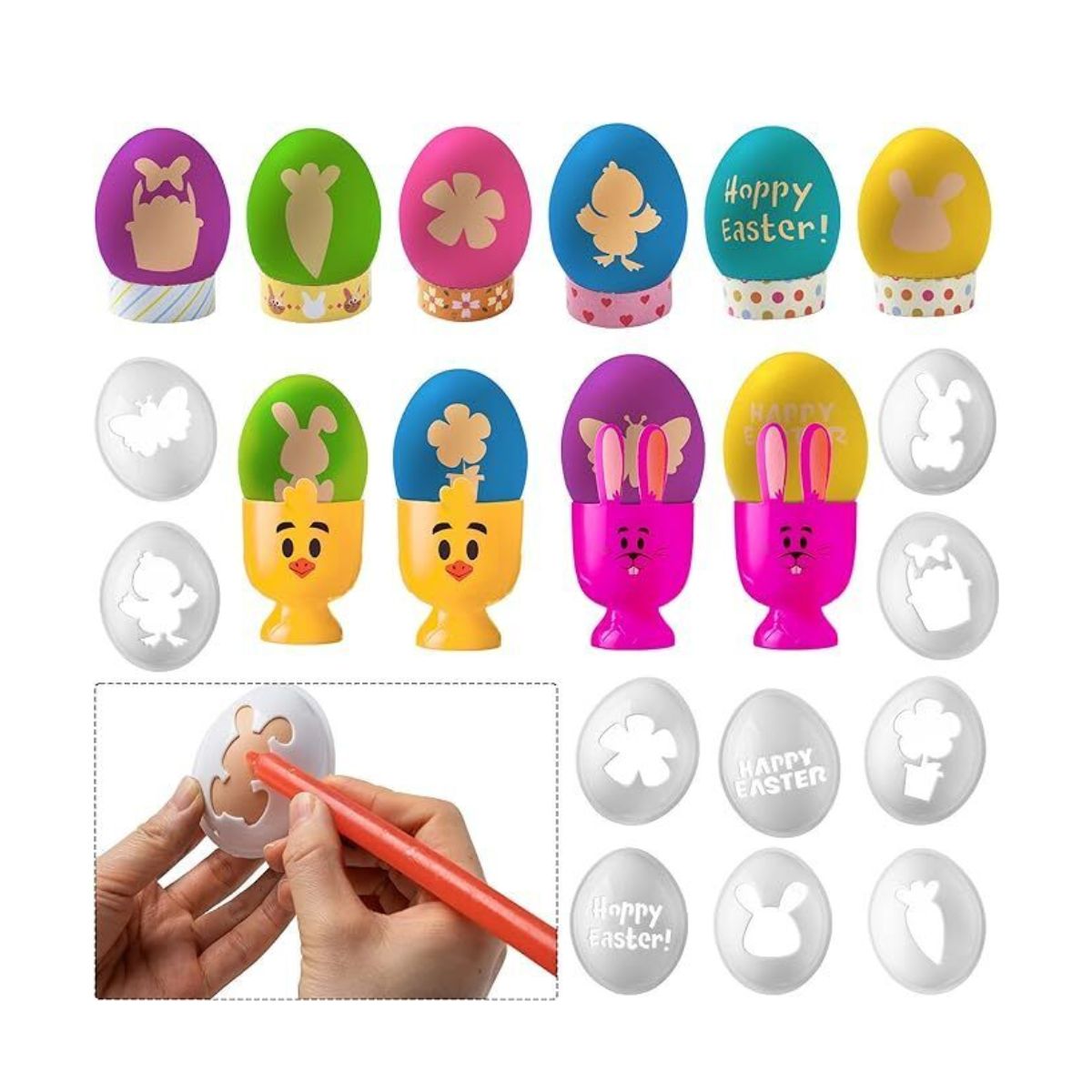 Easter Egg Decorating DIY Kit with Dye Tablets 40Pcs