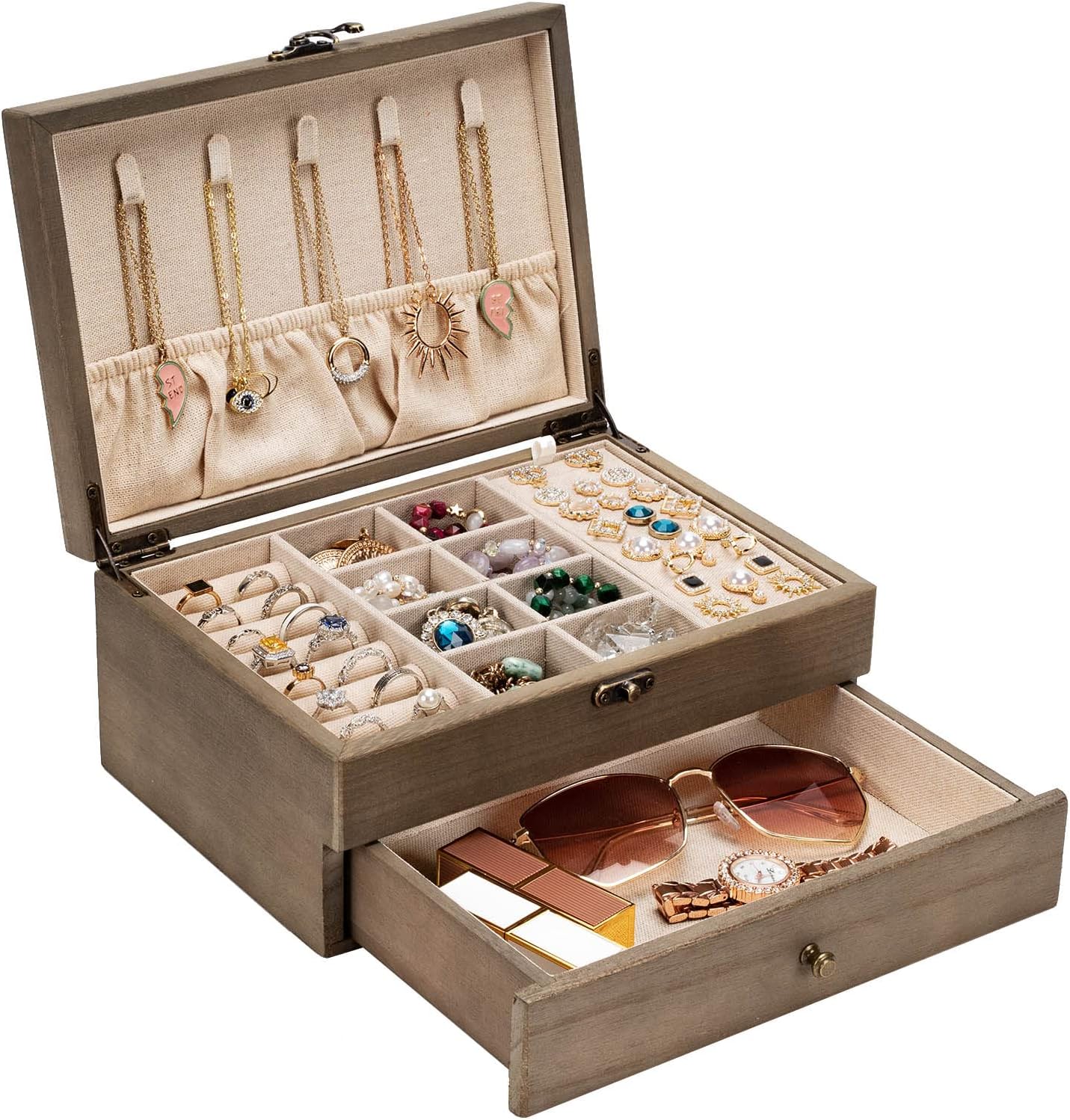 Wooden Jewelry Organizer Box