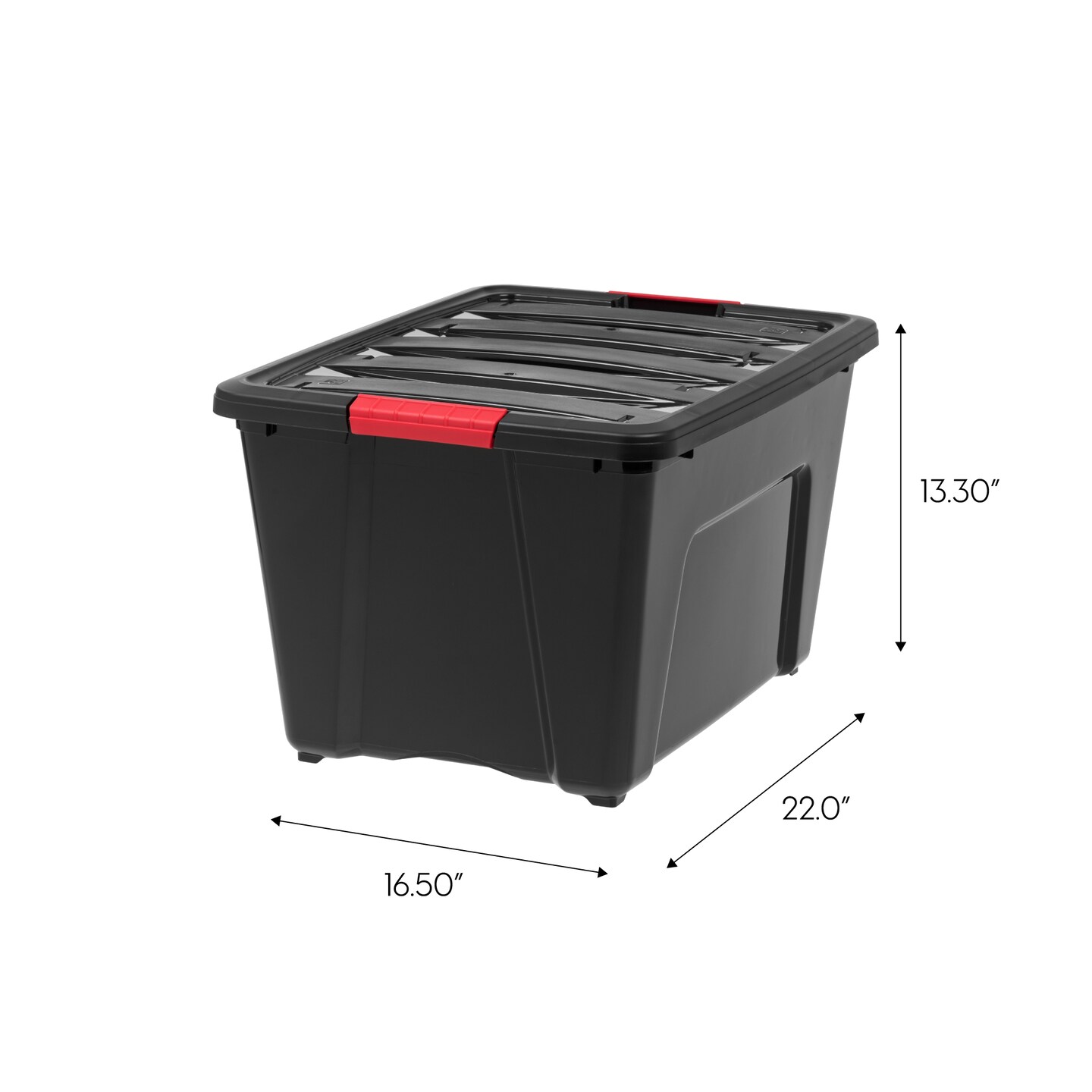 IRIS USA Plastic Storage Bins with Lids and Secure Latching Buckles
