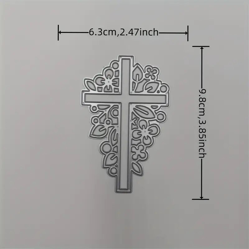 Designer Metal Religious Cross Cutting Die