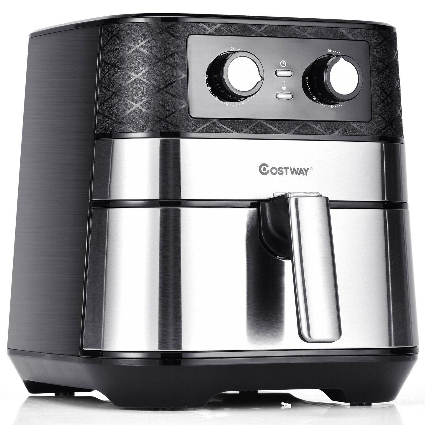 Electric Hot Air Fryer with Stainless steel and Non-Stick Fry Basket-Black