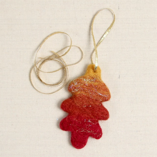 Beginner Needle Felting Kit, Oak Leaf
