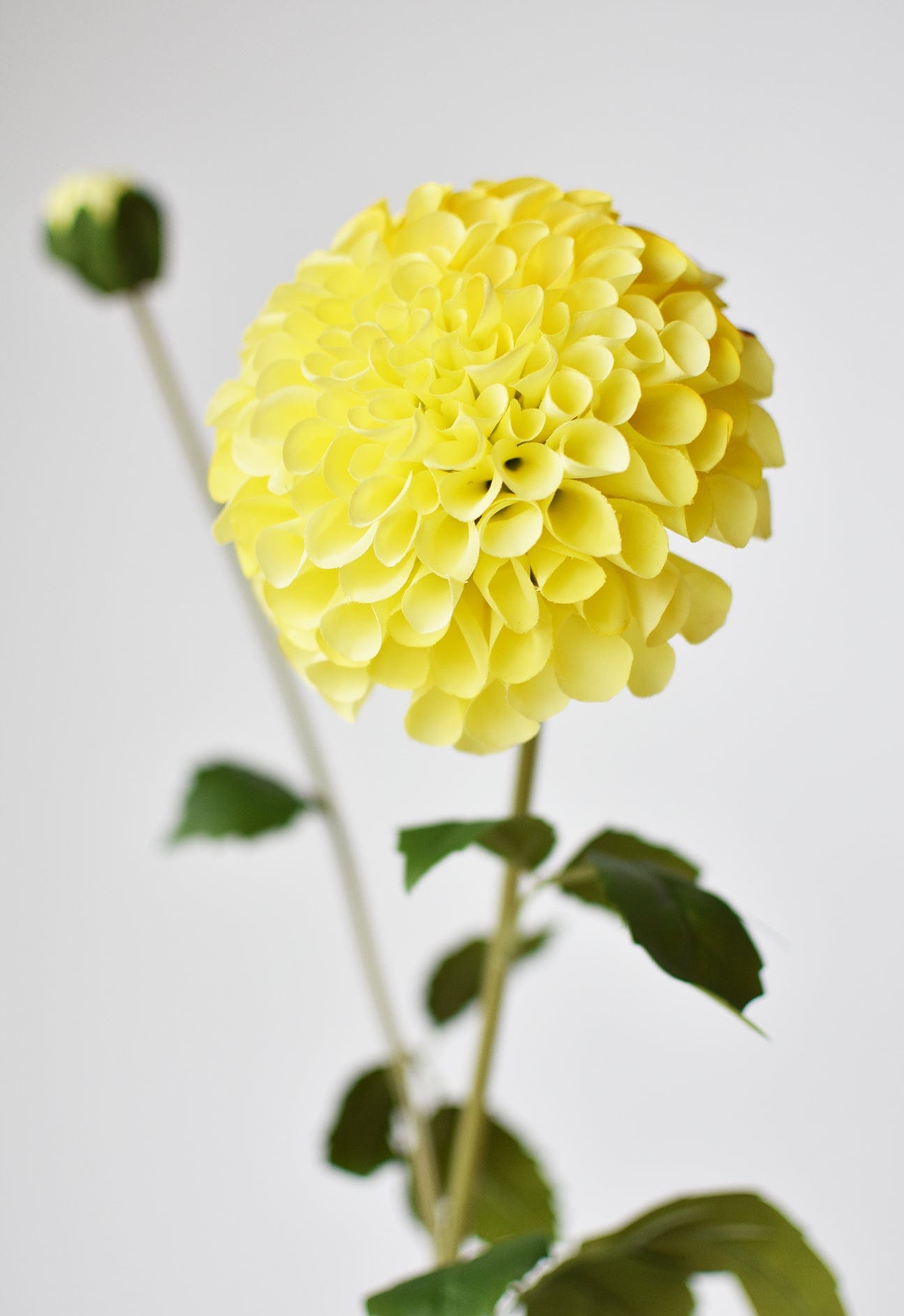 31&#x22; Faux Dahlia Stem Yellow Red