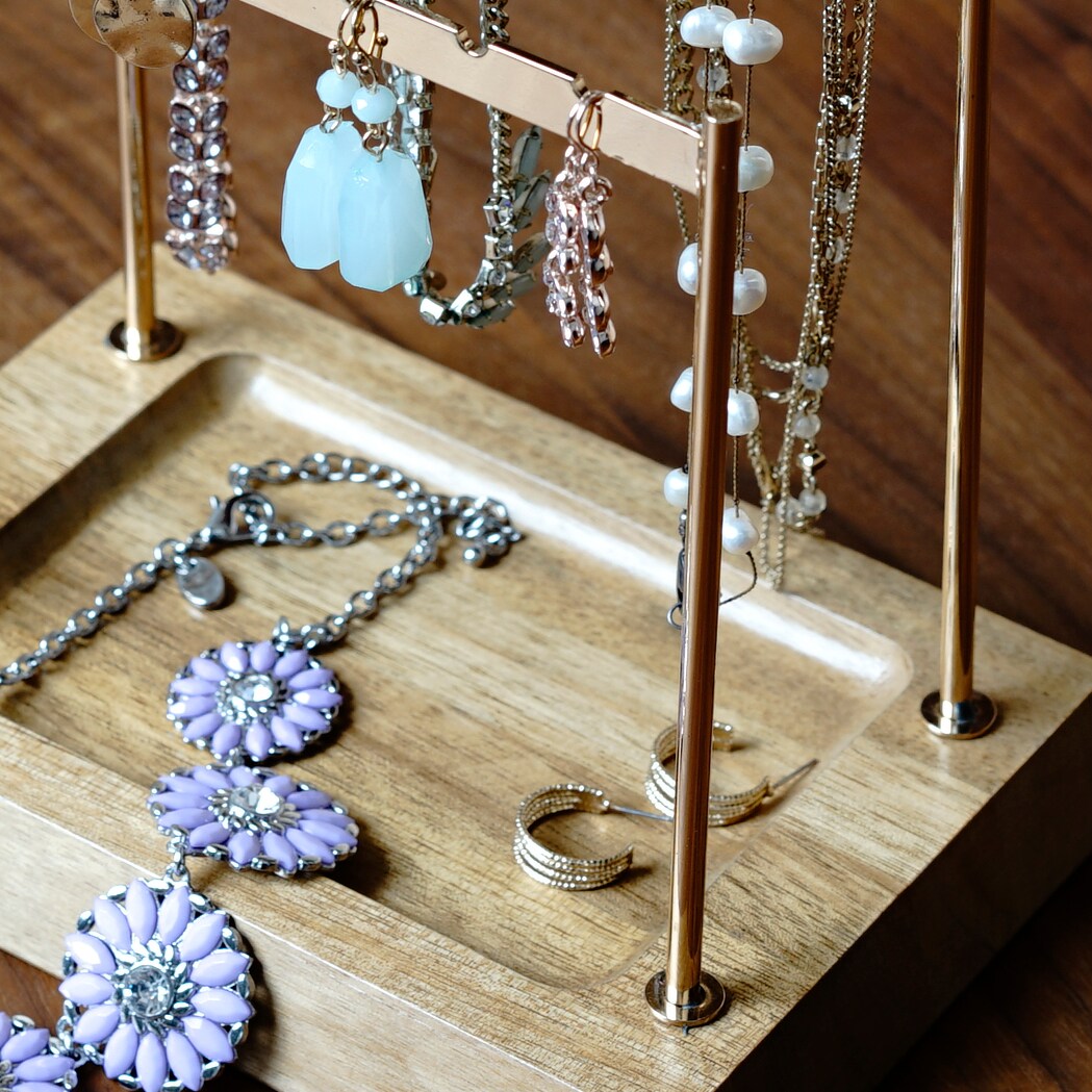 Chandler 2-Tier Jewelry Stand, Gold