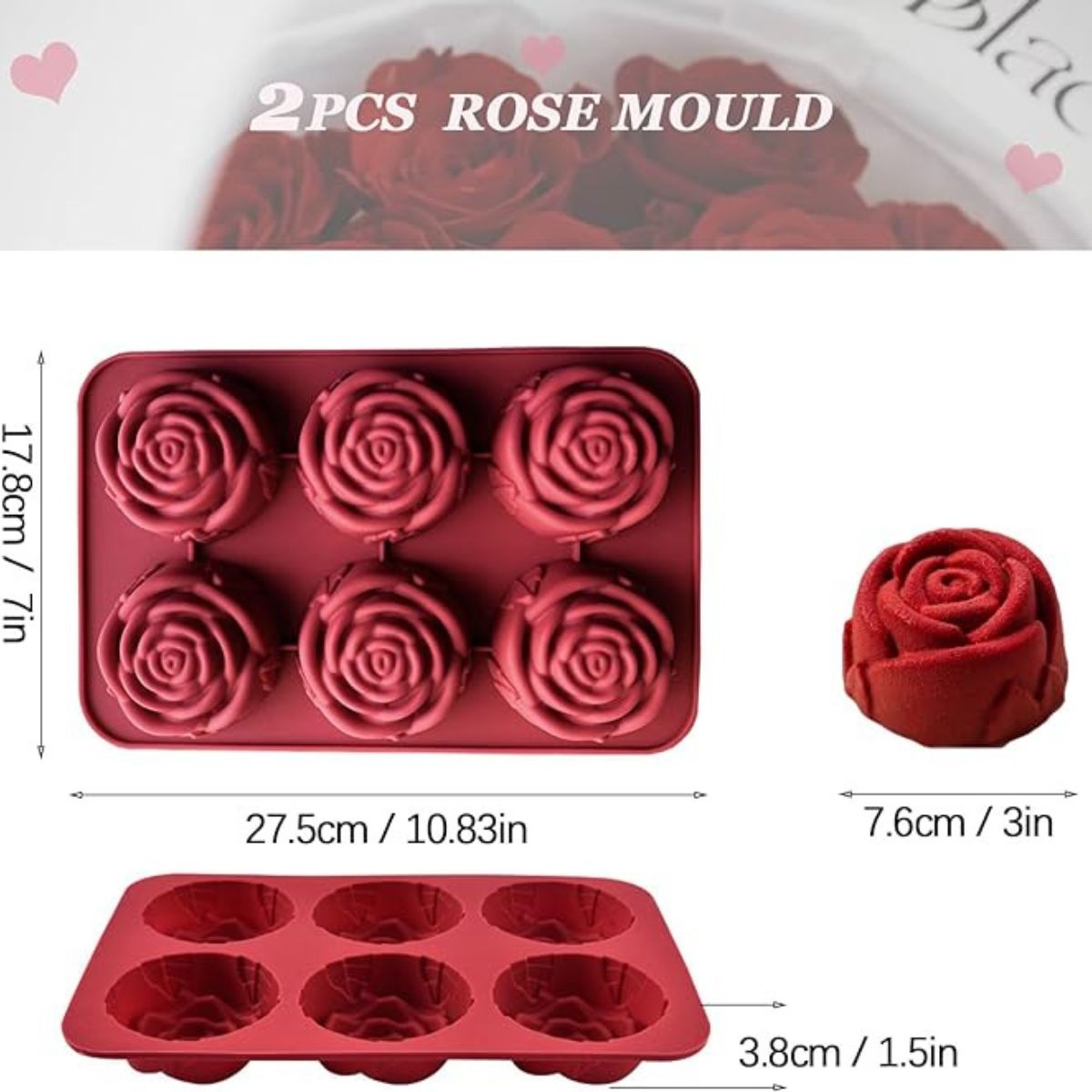 Endearing Flower Silicone Molds 2 pcs