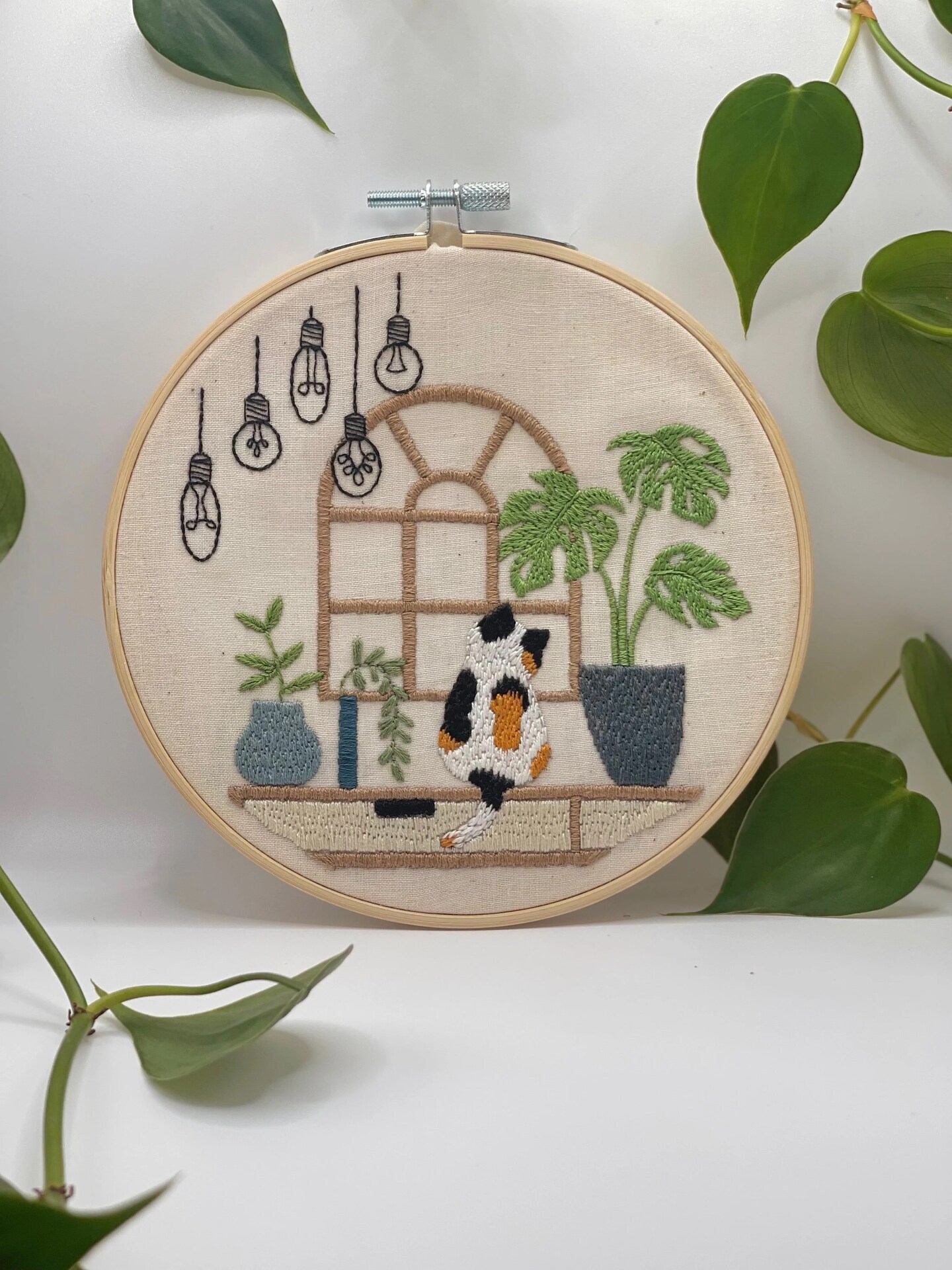 DIY Cat and Plant Embroidery Kit - House Plant Hoop Art - Monstera  Embroidery Beginner - 6 Inch Hoop - Adult Craft Kit - DIY Easy Craft Kit |  MakerPlace by Michaels