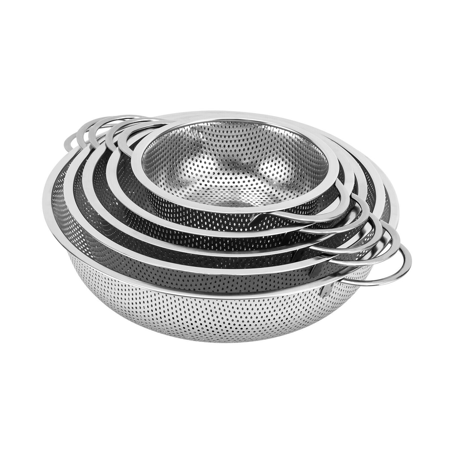 Kitcheniva 5-Piece Colander Stainless Steel Mesh Strainer