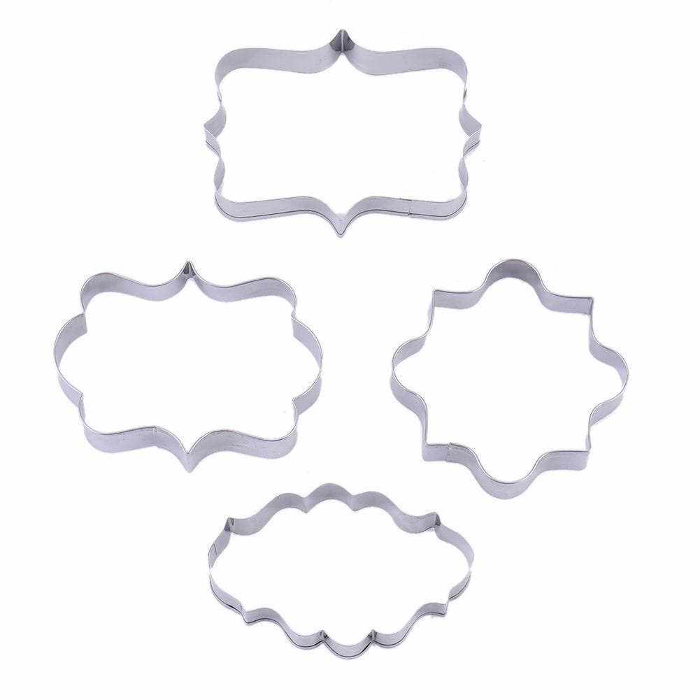 4 PC Fairy Tale and Princess &#x22;Frame Patterns&#x22; Cookie Cutter