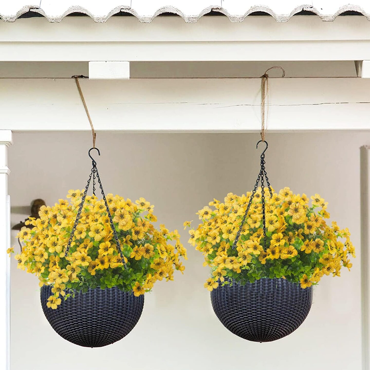 10 Bundles UV Resistant Artificial Flowers for Outdoor D&#xE9;cor