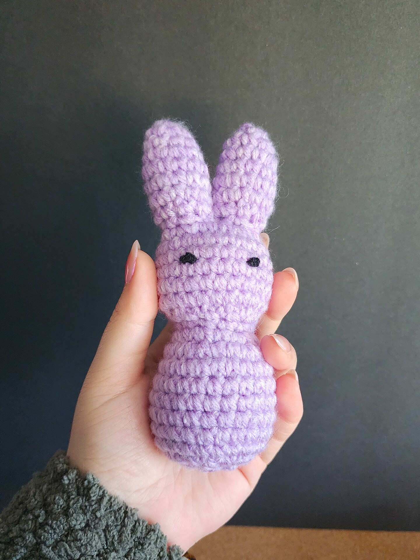 PURPLE Crochet Peep Bunny, Crochet Marshmallow Bunny, Crochet Easter ...