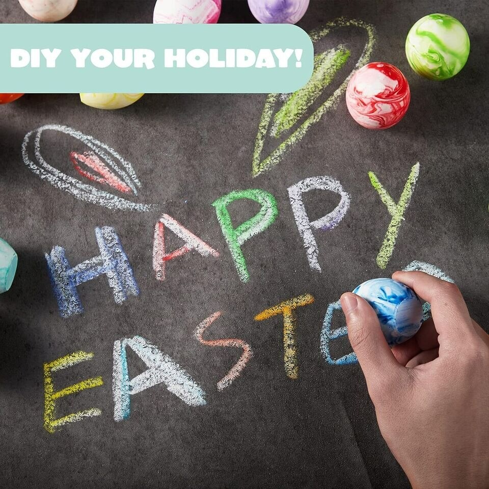 28 Pcs Easter Sidewalk Chalk Eggs Set Easter Eggs Chalks Easter Gifts for Kids