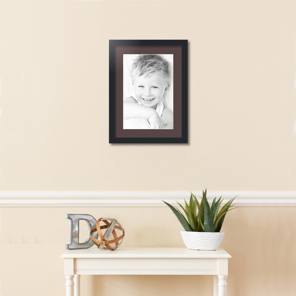 ArtToFrames Collage Photo Picture Frame with 1 - 10x15 inch Openings, Framed in Black with Over 62 Mat Color Options and Regular Glass (CSM-3926-1402)