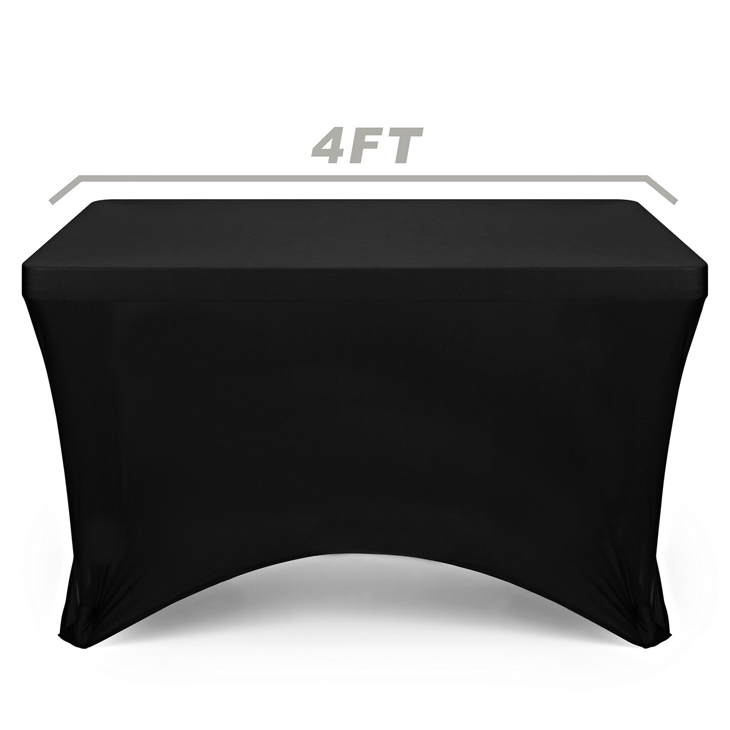 Lann&#x27;s Linens - Fitted Stretch Tablecloth for Rectangular Table - Wedding / Banquet / Trade Show - Spandex Cloth Fabric Cover
