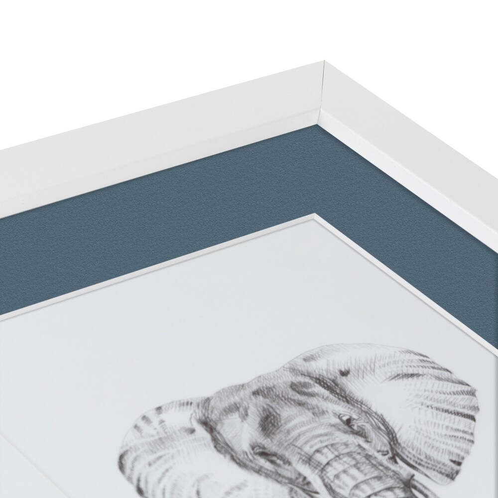ArtToFrames Collage Photo Picture Frame with 5 - 5x7 inch Openings, Framed in White with Over 62 Mat Color Options and Plexi Glass (CSM-3966-152)