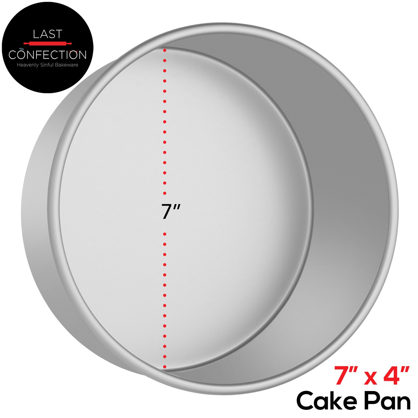 Last Confection Round Cake Pans, Anodized Aluminum Cake Pan Baking Tin Mold, Professional Bakeware