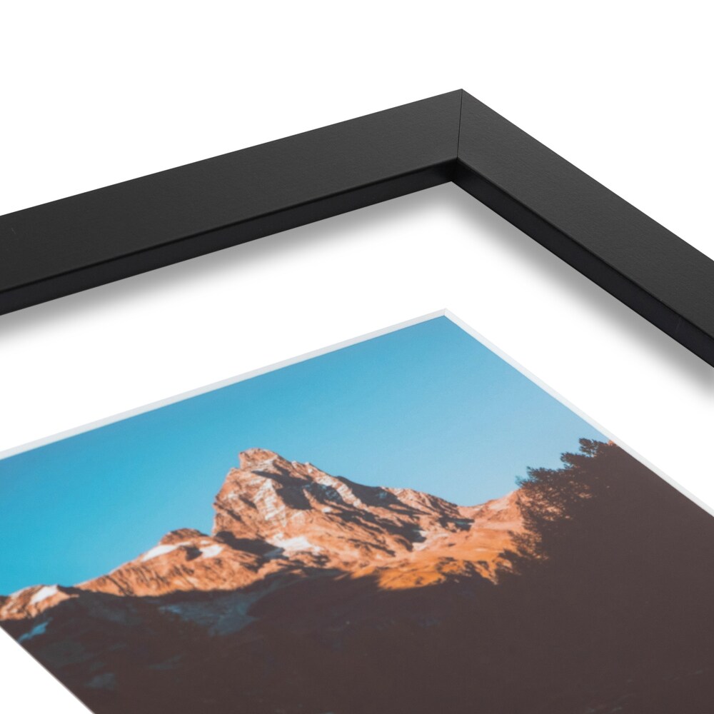 ArtToFrames Collage Photo Picture Frame with 4 - 4x6 inch Openings, Framed in Black with Over 62 Mat Color Options and Plexi Glass (CSM-3926-14)