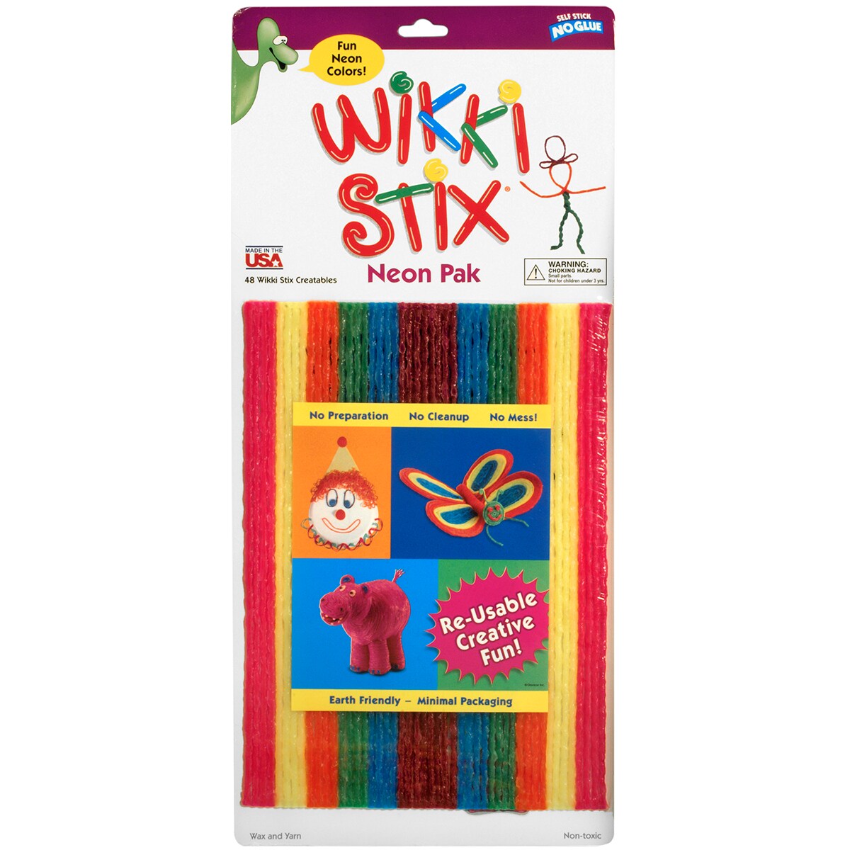 Wikki Stix 8&#x22; 48/Pkg-Neon