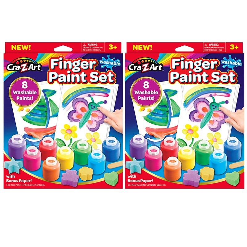 Washable Finger Paints Set, 8 Colors Per Set, 2 Sets Michaels