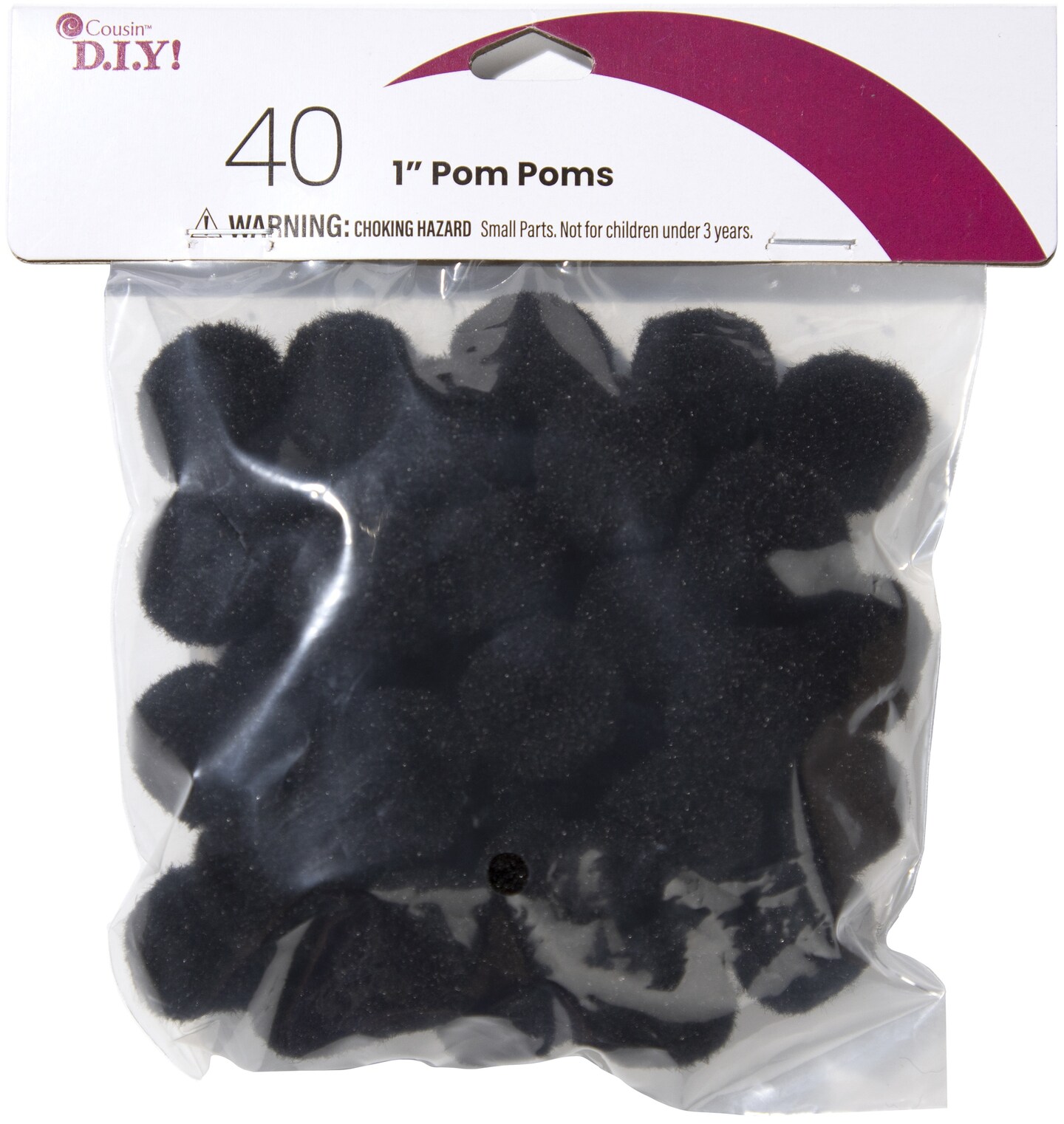 PomPoms 1" 40/PkgBlack Michaels