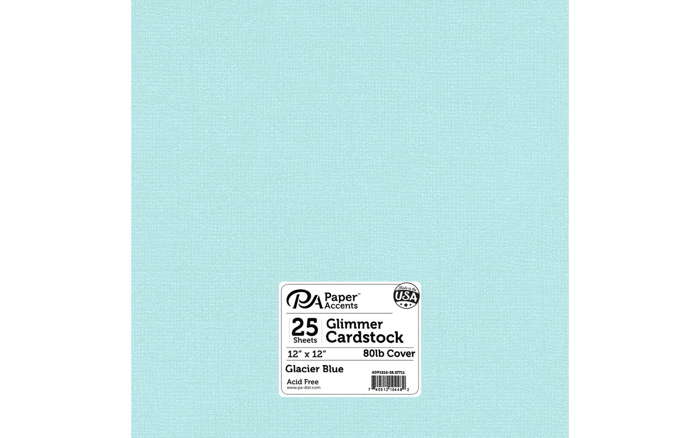 PA Paper Accents Glimmer Cardstock 12? x 12? Glacier Blue, 80lb colored  cardstock paper for card making, scrapbooking, printing, quilling and  crafts