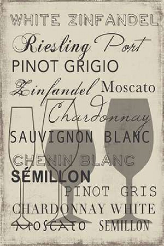 White Wine Collection - Mini Poster Print by Aimee Wilson