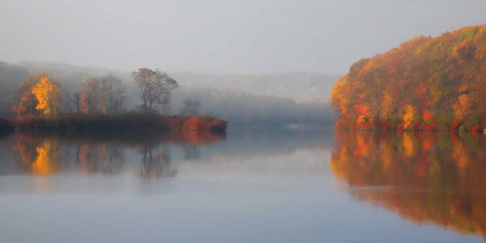 Early Fall Morning at the Lake Poster Print by Michael Cahill - Item # VARPDX16203