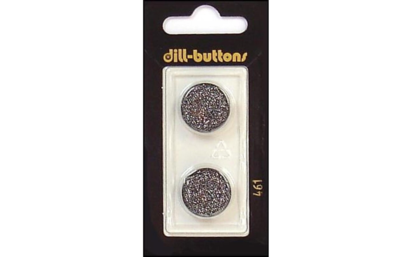 Dill Buttons 18mm 2pc Shank Black