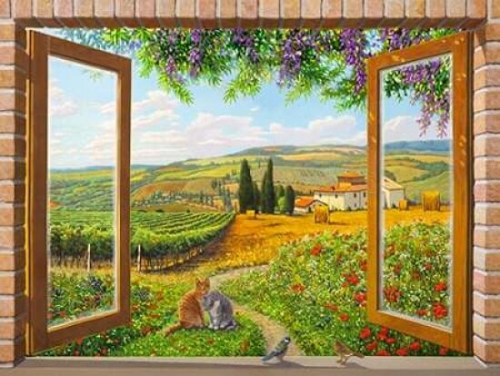 Finestra sulla campagna Poster Print by Andrea Del missier - Item # VARPDX3ADM3043
