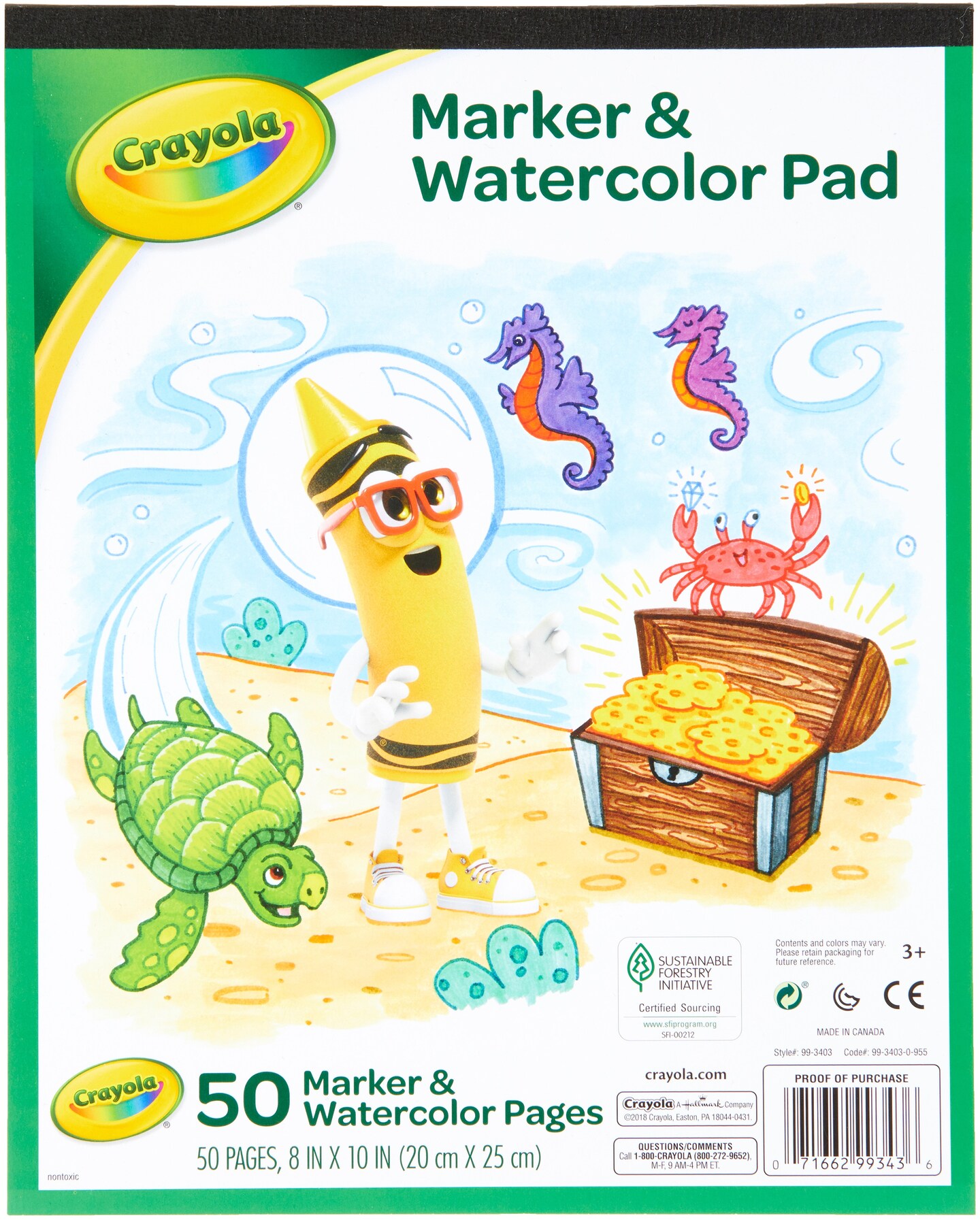 Crayola Marker &#x26; Watercolor Pad 10&#x22;X8&#x22;-40 Sheets