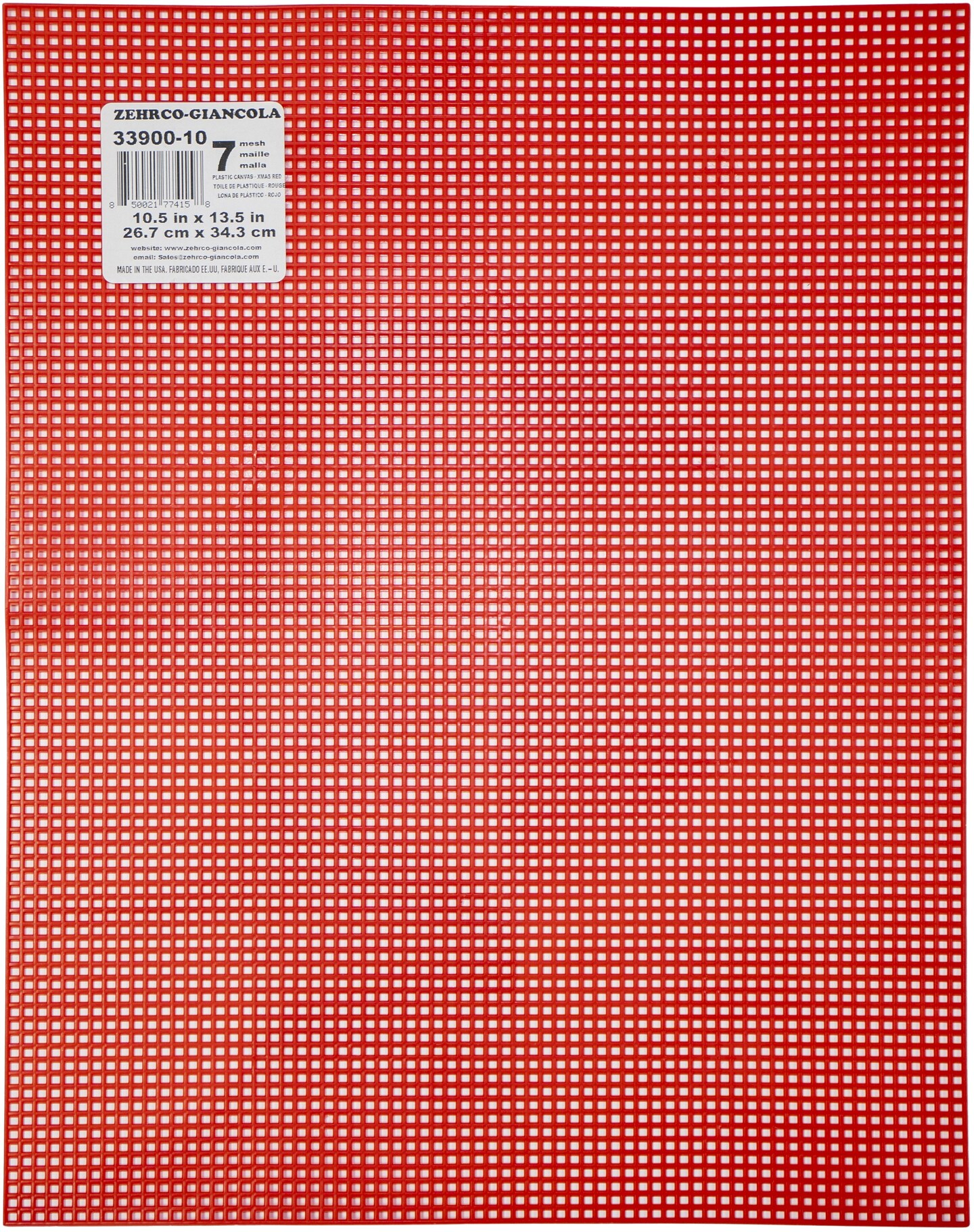 Plastic Canvas Sheets: 7 count, 10.5 in x 13.5 in, orange