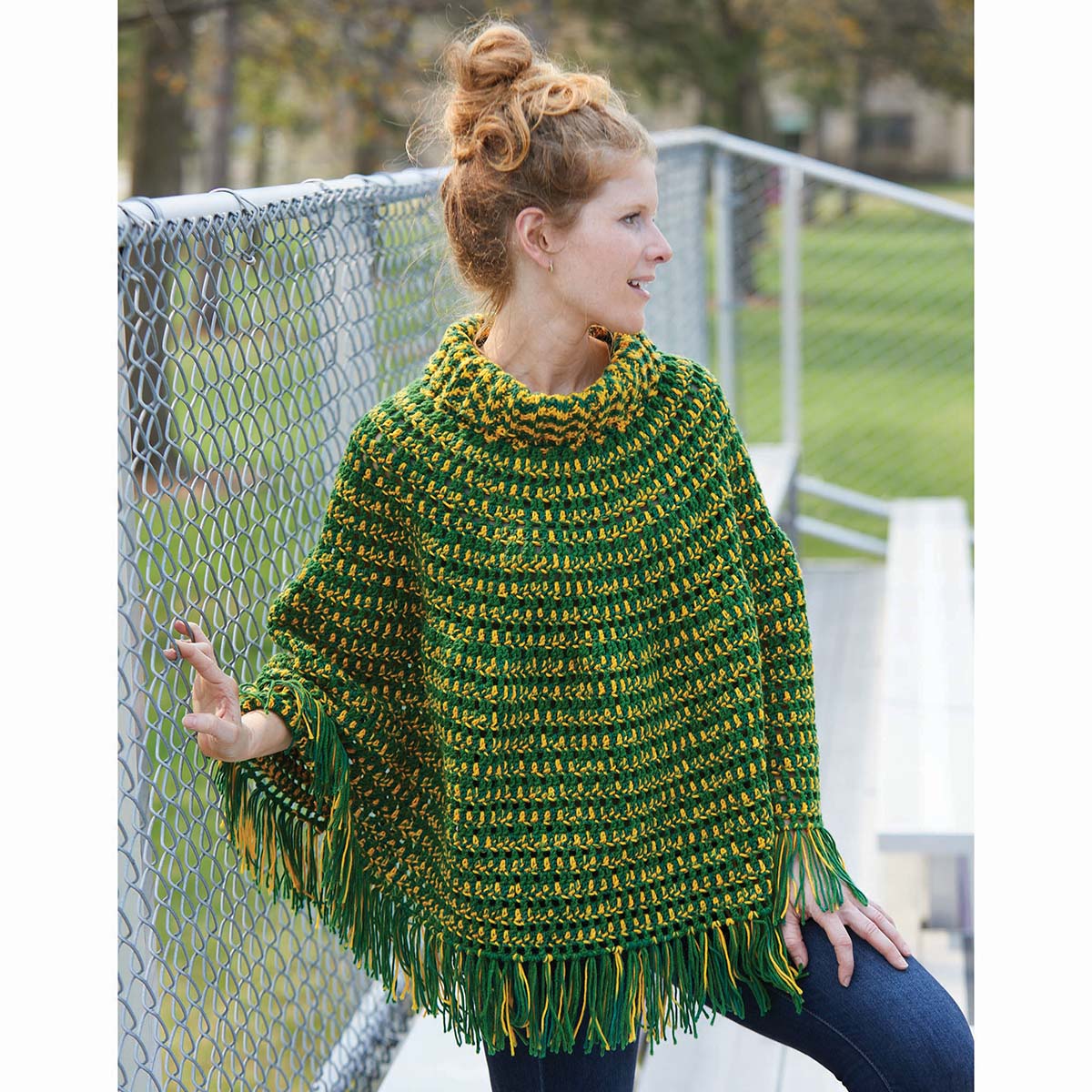 Herrschners Team Pride Poncho Crochet Kit Michaels