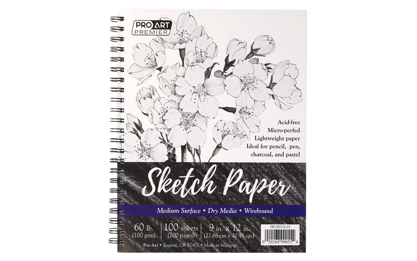 Pro Art Premium Sketch Paper Pad 9x12 100 sheets, 60#, Wire, Sketch Book,  Sketchbook, Drawing Pad, Sketch Pad, Drawing Paper, Art Book, Drawing Book,  Art Paper, Sketchbook for Drawing