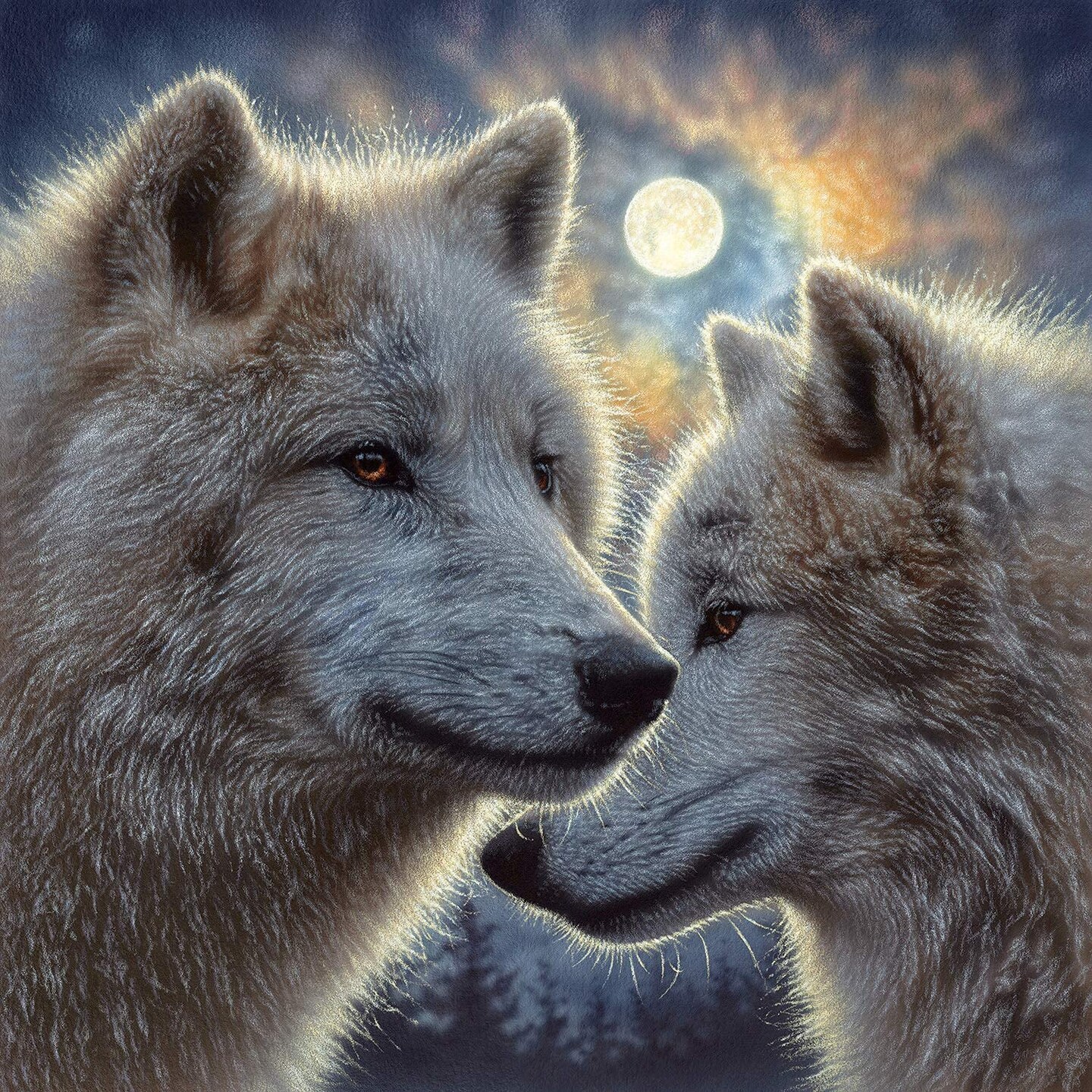 Sunsout Moonlight Mates 500 pc   Jigsaw Puzzle 21821